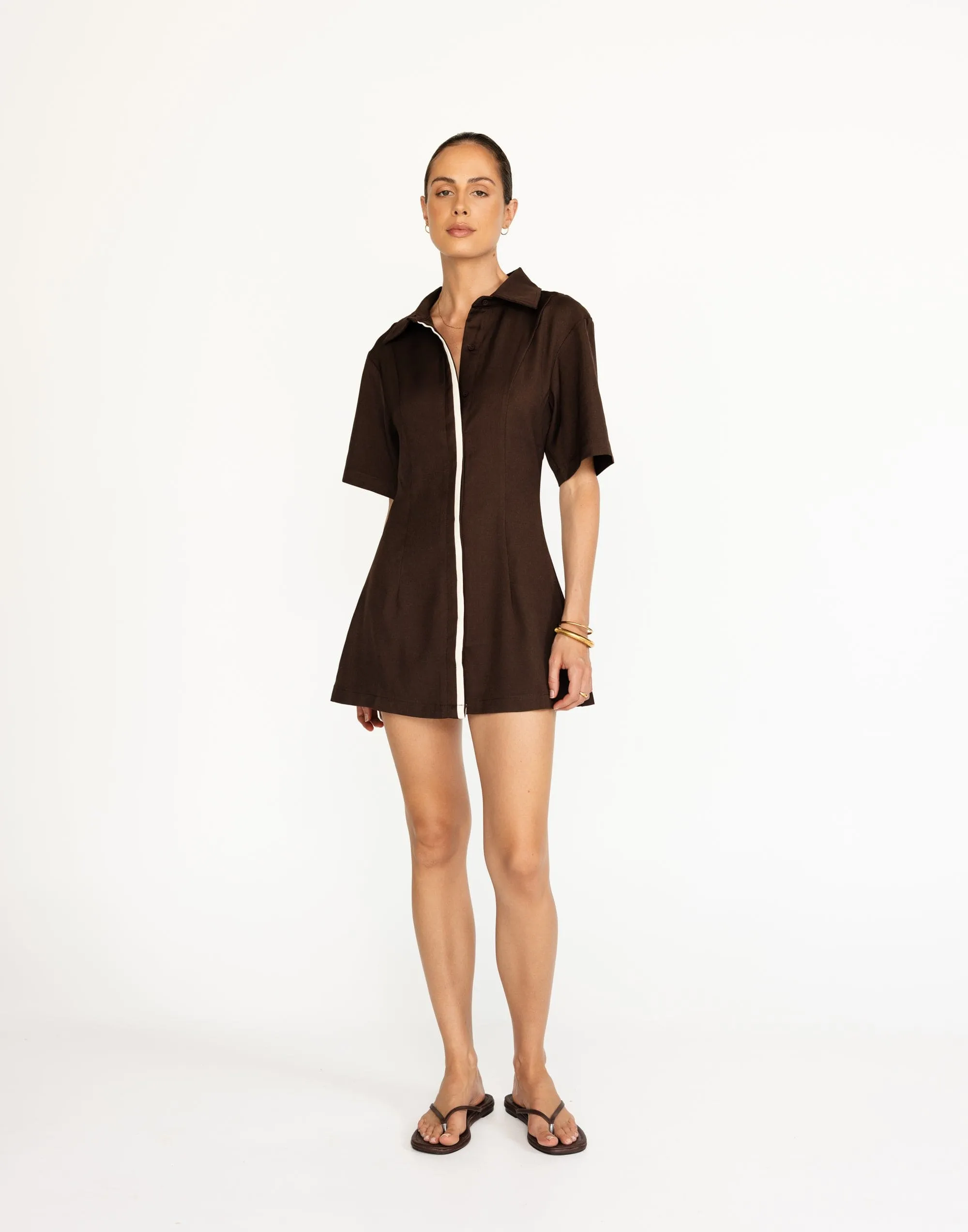 Vero Mini Dress (Chocolate)