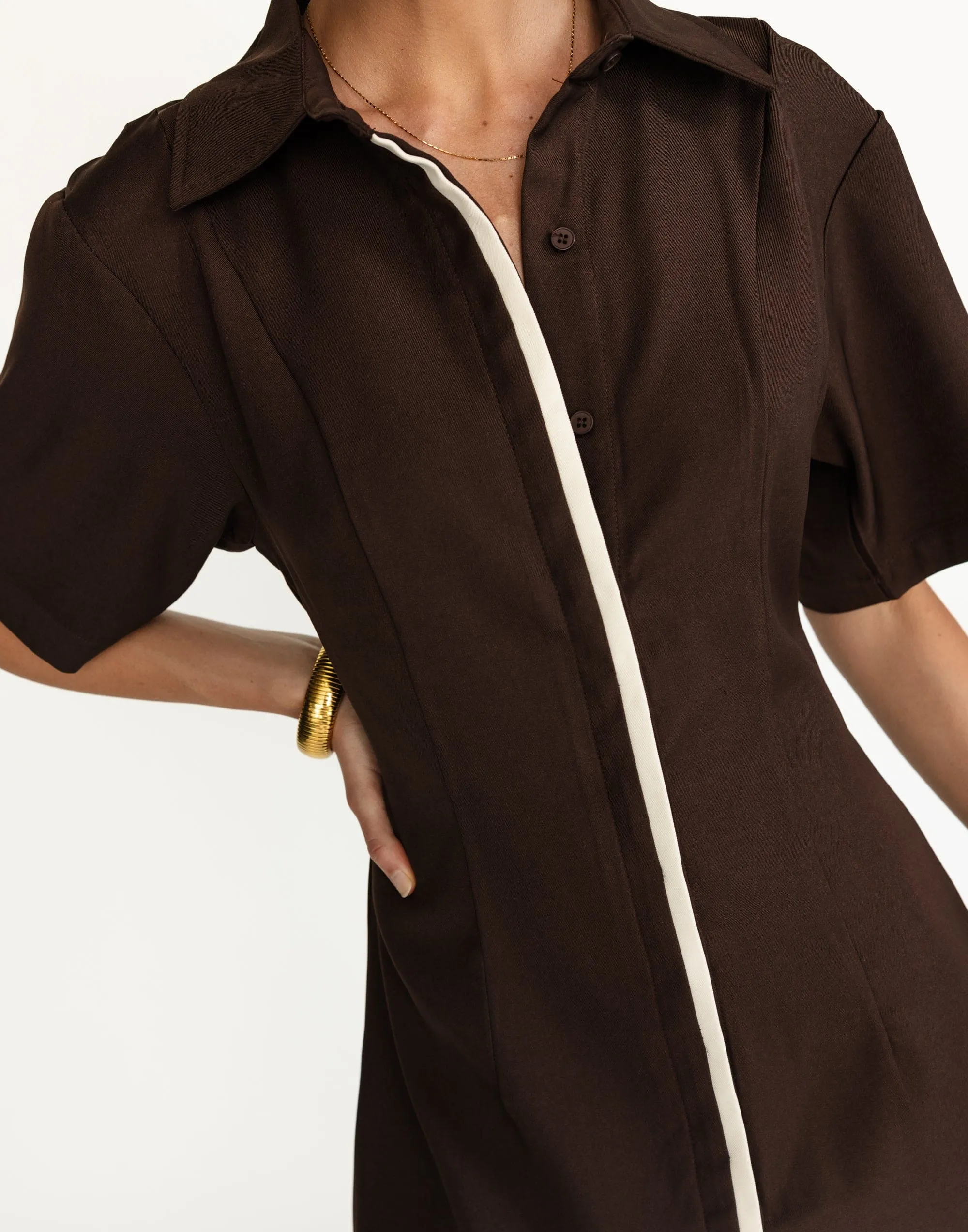 Vero Mini Dress (Chocolate)
