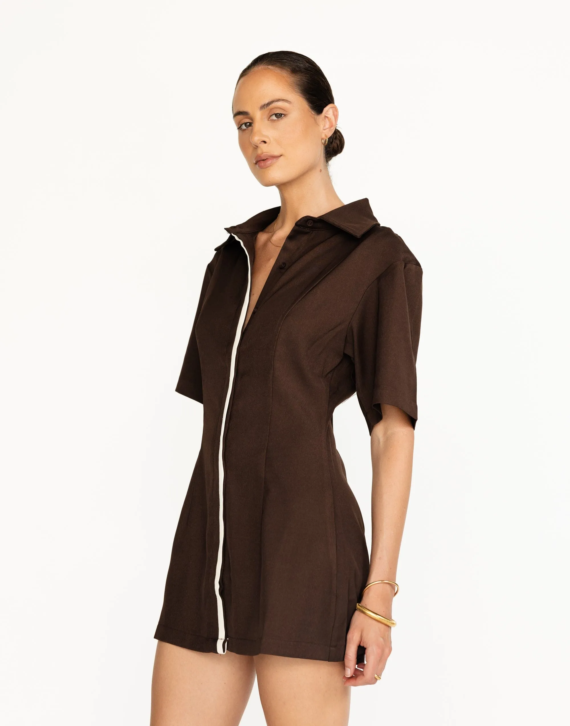 Vero Mini Dress (Chocolate)