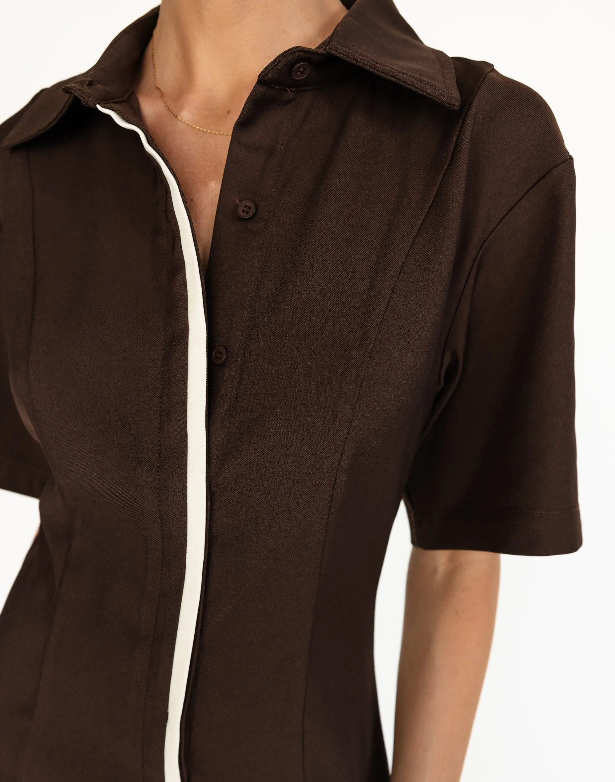 Vero Mini Dress (Chocolate)